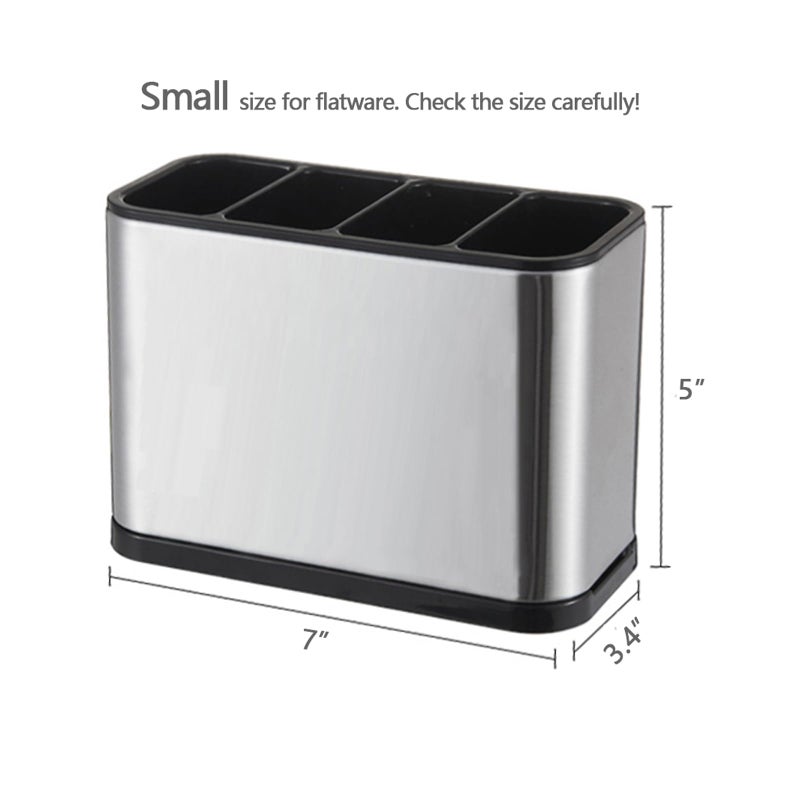 WSKC WAHSAN Flatware Caddy Stainless Steel Cutlery Holder Organizer, 7 L X 3.4 W X 5 H - Image 3